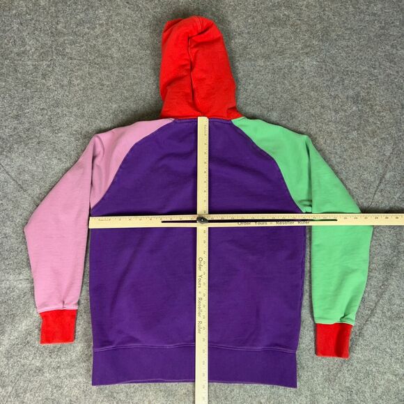 Teddy Fresh Mens Hoodie Medium Purple Pink Sweatshirt Sweater Preppy Lounge Top - Picture 8 of 10